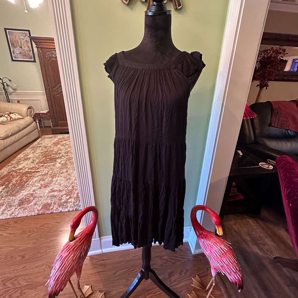Versona Black Tiered Sun Dress Size XS NWT